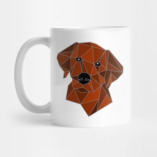 Labrador Chocolate Stained Glass Mug